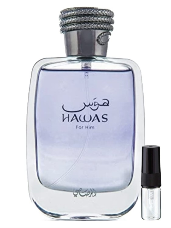 Rasasi Hawas for Him to aromatyczno-wodne perfumy dla mężczyzn, w których świeżość cytrusów i jabłka spotyka się z nutami wodnymi i bursztynową bazą. Idealny zapach na lato i codzienne noszenie.